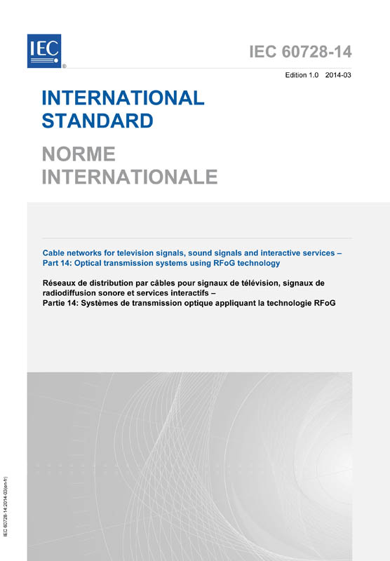 Cover IEC 60728-14:2014